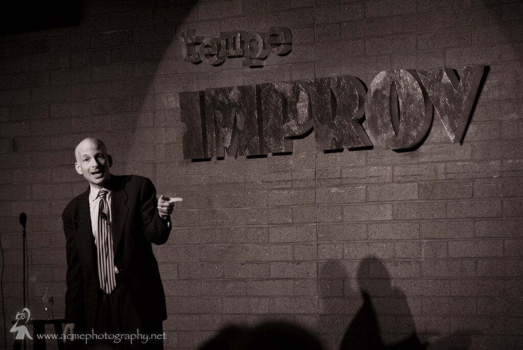 Photo of Seth Godin at the Tempe Improv on May 24, 2007. Photo by Adam Nollmeyer.